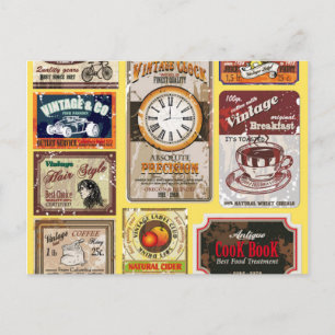 Vintage Labels Postcards