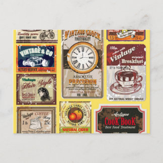 Vintage Labels Postcards