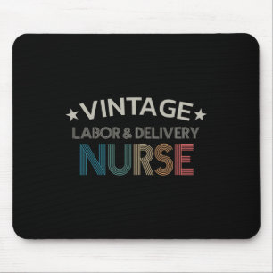 Vintage Labour And Delivery Nurse Retro Style Wome Mouse Mat