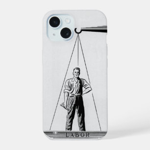 Vintage Labour vs Management, Scales of Justice iPhone 15 Case