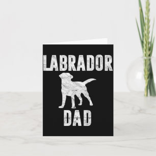 Vintage Labrador Dad Gift Dog Daddy Golden Black Card
