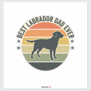 Vintage Labrador Dad Sunset Dog Vector Shirt_1