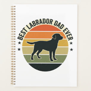 Vintage Labrador Dad Sunset Dog Vector Shirt_1 Planner