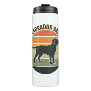 Vintage Labrador Dad Sunset Dog Vector Shirt_1 Thermal Tumbler