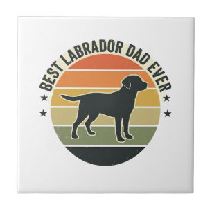 Vintage Labrador Dad Sunset Dog Vector Shirt_1 Tile