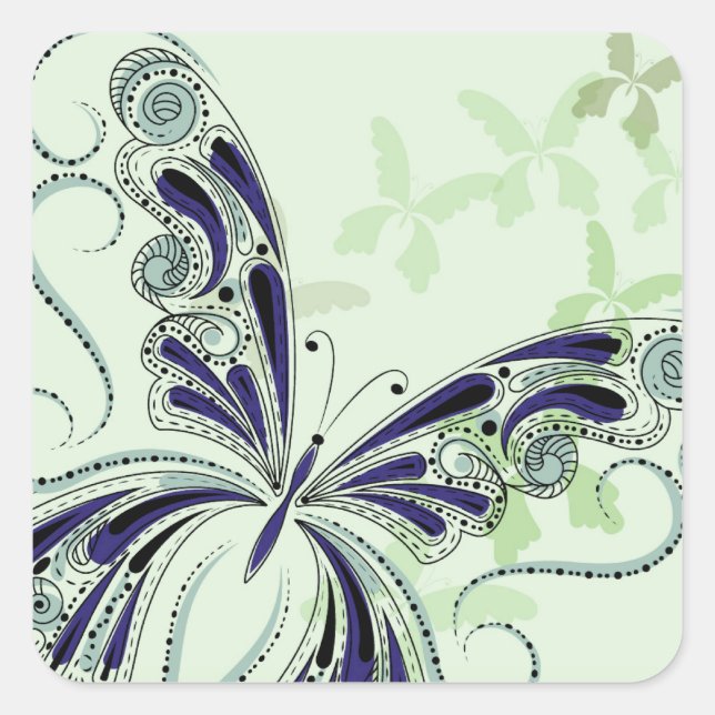 Vintage Lace 5 Square Sticker (Front)