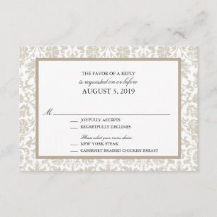 Vintage Lace Affair RSVP Card