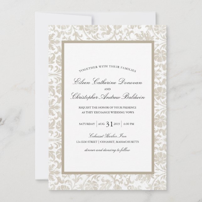 Vintage Lace Affair | Wedding Invitation (Front)