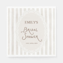 Vintage Lace Bridal Shower Napkins