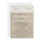 Vintage Lace Burlap Bridal Shower Invitation
