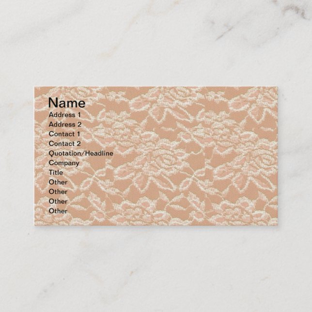 Vintage Lace Business Card (Front)