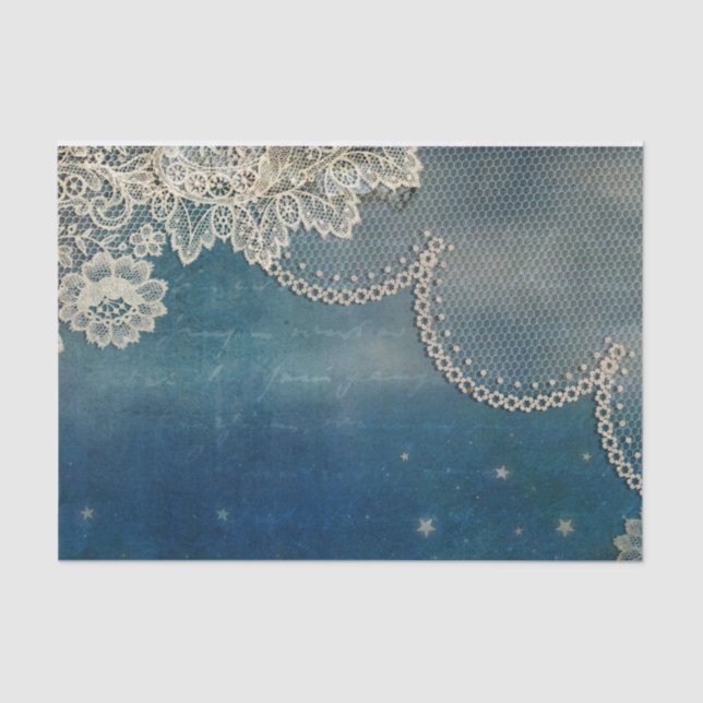 Vintage Lace Collage Tissue Paper (Front)