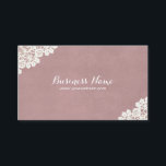 Vintage Lace Corner Elegant Dusty Rose Business Card<br><div class="desc">Vintage Lace Corner Sewing/Craft Business Cards.</div>