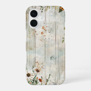 Vintage Lace & Daisies Rustic iPhone Case
