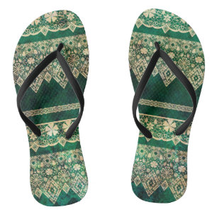 Vintage lace flip flops