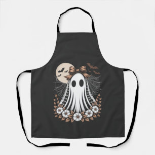 Vintage Lace Ghost Halloween Apron
