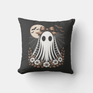 Vintage Lace Ghost Halloween Cushion