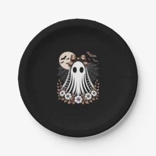 Vintage Lace Ghost Halloween Paper Plate