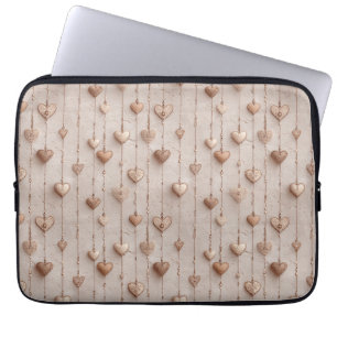 Vintage Lace Heart Strings Laptop Sleeve