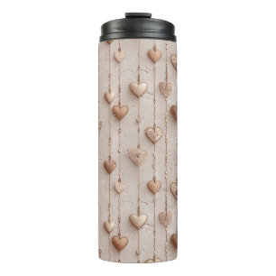 Vintage Lace Heart Strings Thermal Tumbler