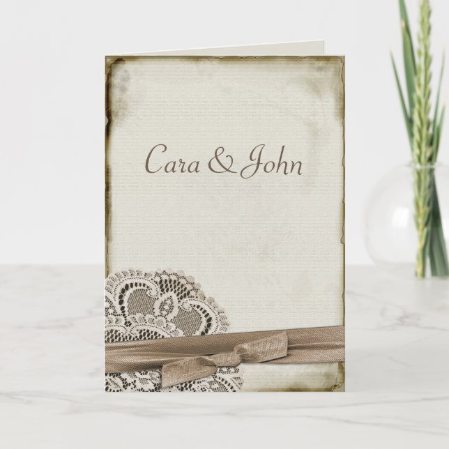 Vintage Lace Invitation (Front)