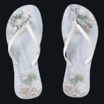 Vintage Lace Maid of Honour Wedding Flip Flops<br><div class="desc">This Vintage Lace design personalised, comfortable Maid of Honour Flip Flops are a simple, elegant, and chic gift for members of the Bridal Party - Bride, Bridesmaid, Maid of Honour ... They will add to the festivities of your wedding day, bachelorette party, or other celebration. Easy to customise name and...</div>