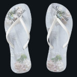 Vintage Lace Mother of Bride Wedding Flip Flops<br><div class="desc">This Vintage Lace design personalised, comfortable Mother of the Bride Flip Flops are a simple, elegant, and chic gift for members of the Bridal Party - Bride, Bridesmaid, Maid of Honour ... They will add to the festivities of your wedding day, Bachelorette Party, or other celebration. Easy to customise name...</div>
