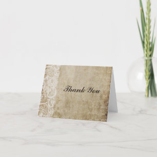 Vintage Lace Old World Thank You Card