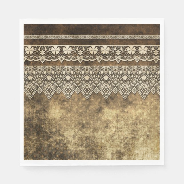 Vintage lace paper plate napkin (Front)