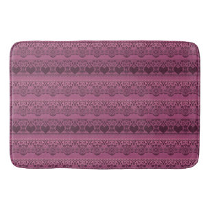 Vintage lace pink brown openwork for decoration bath mat