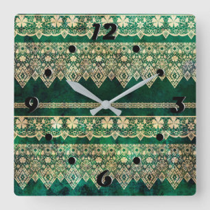 Vintage lace square wall clock