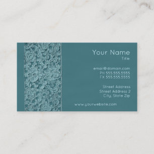 Vintage Lace Turquoise Business Cards