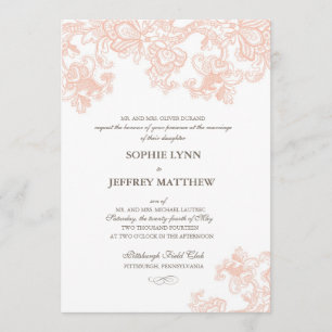 Vintage Lace Wedding Invitation