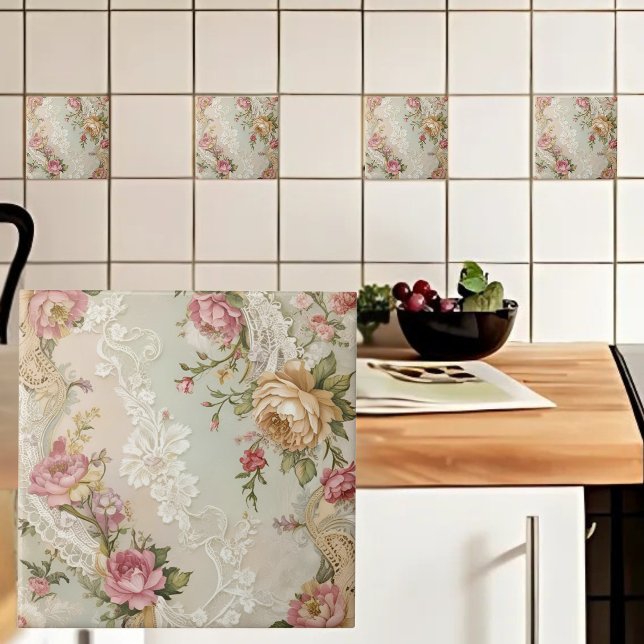 Vintage Laces and Roses Tile (Creator Uploaded)