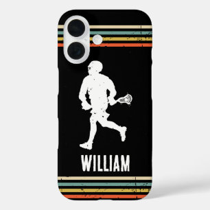 Vintage  Lacrosse Personalised  iPhone 16 Case