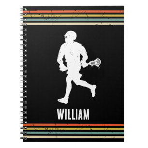 Vintage  Lacrosse Personalised  Notebook