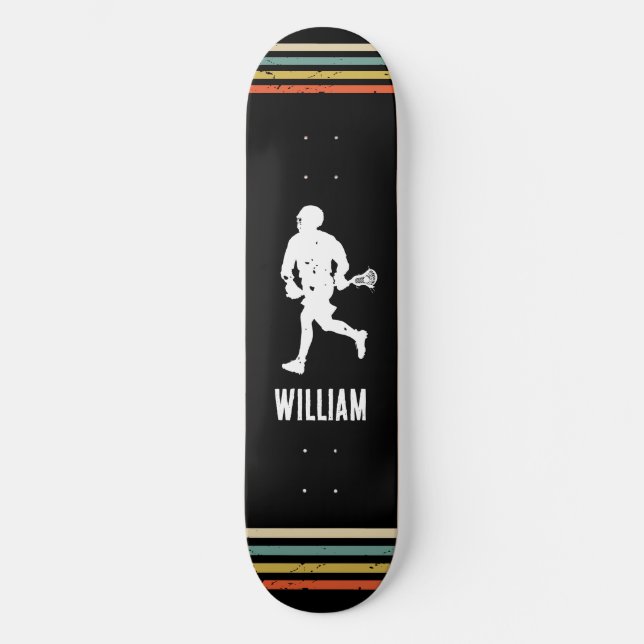 Vintage  Lacrosse Personalised  Skateboard (Front)