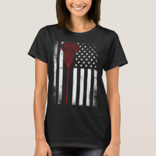 Vintage Lacrosse Sports Biggest Fan Family USA Ame T-Shirt