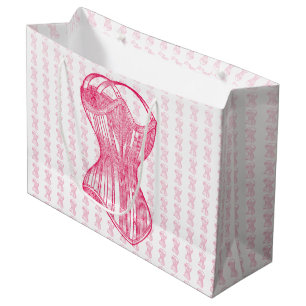 Vintage Ladies Corset Large Gift Bag