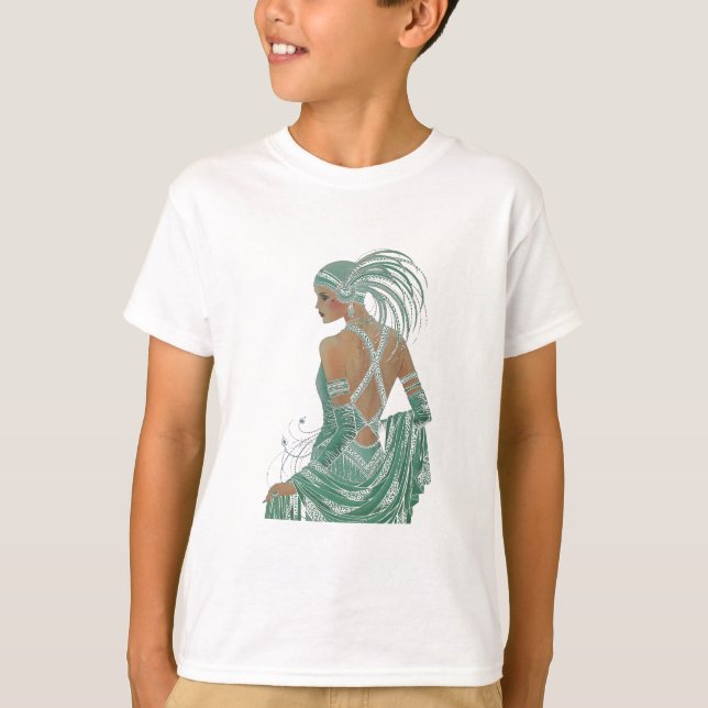 Vintage Ladies Going Green Art Print T-Shirt (Front)