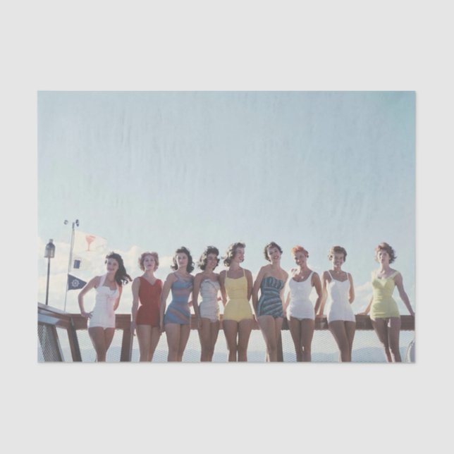 Vintage Ladies on Beach Tissue Paper (Front)