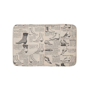 Vintage Ladies' Shoes Catalogue - 1900s Fashion Bath Mat
