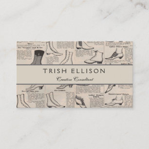 Vintage Ladies' Shoes Catalogue - 1900s Fashion Business Card