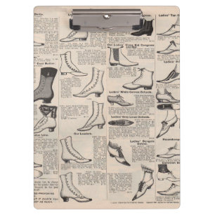 Vintage Ladies' Shoes Catalogue - 1900s Fashion Clipboard