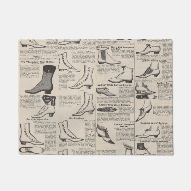 Vintage Ladies' Shoes Catalogue - 1900s Fashion Doormat (Front)