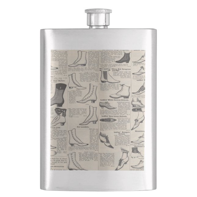 Vintage Ladies' Shoes Catalogue - 1900s Fashion Hip Flask (Front)