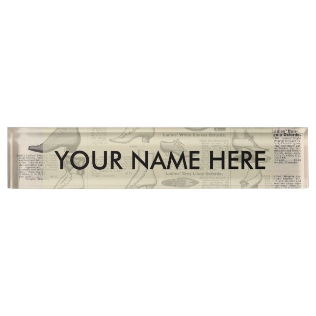 Vintage Ladies' Shoes Catalogue - 1900s Fashion Nameplate (Front)