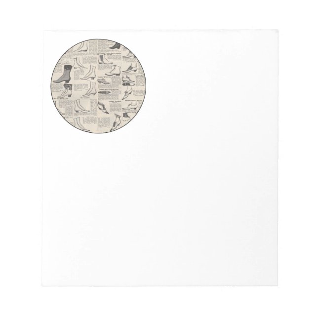 Vintage Ladies' Shoes Catalogue - 1900s Fashion Notepad (Front)