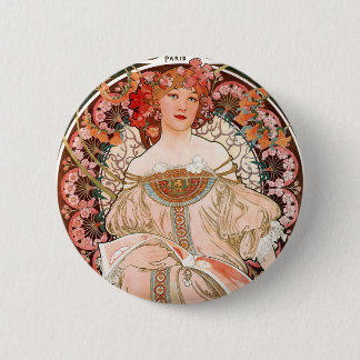 Vintage lady 6 cm round badge
