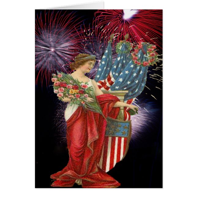 Vintage Lady and Fireworks (Front)